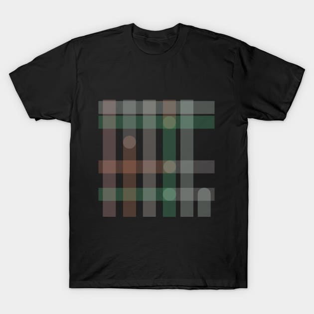 BLACK BACKGROUND AND INTERLACED LINES T-Shirt by Briandefo